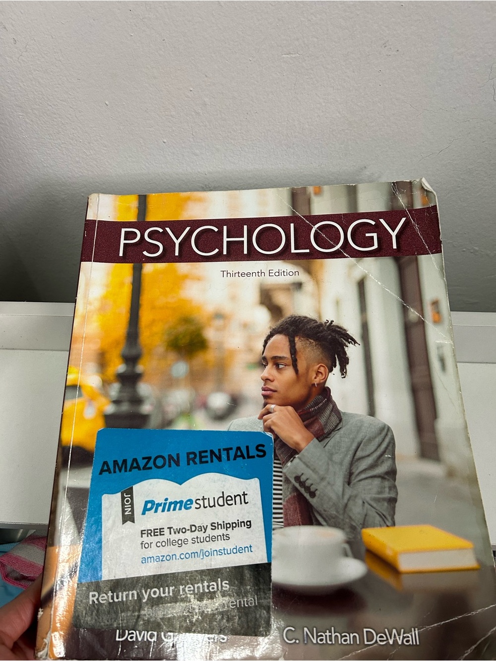 Psychology Textbook - Burgundy and Yellow Cover